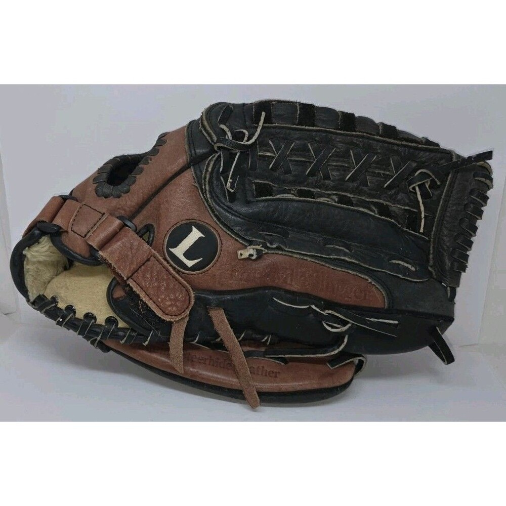 Vtg Louisville Slugger KHBG9 The Softballer 13.5" Brn/Blk Leather Glove RHT